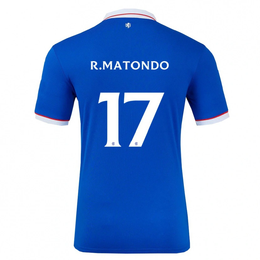 Danxen Kinder Rabbi Matondo #17 Blau Weiß Heimtrikot Trikot 2025/26 T-Shirt