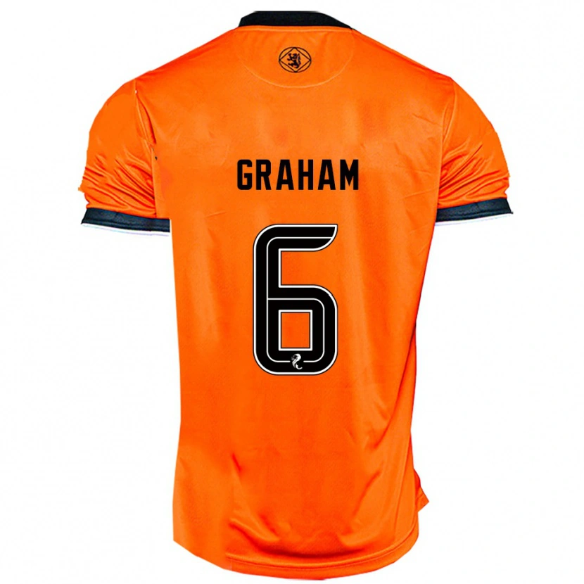 Danxen Kinder Ross Graham #6 Orange Schwarz Heimtrikot Trikot 2025/26 T-Shirt
