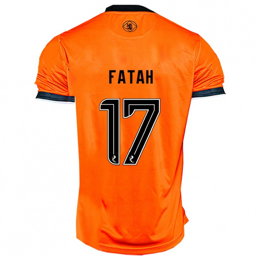 Danxen Kinder Amar Fatah #17 Orange Schwarz Heimtrikot Trikot 2025/26 T-Shirt