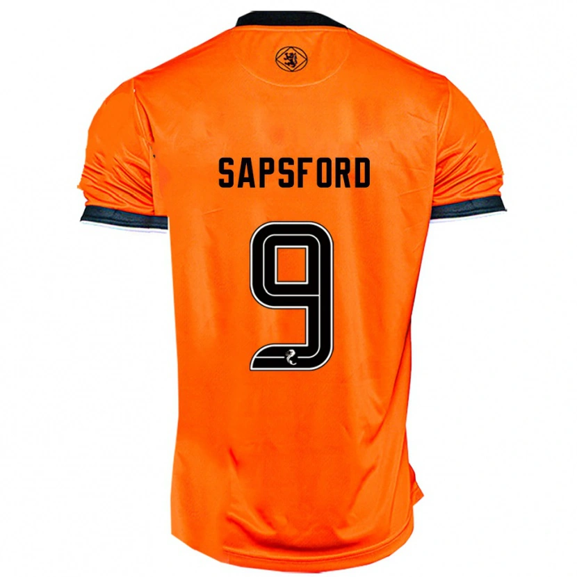 Danxen Kinder Zachary Sapsford #9 Orange Schwarz Heimtrikot Trikot 2025/26 T-Shirt