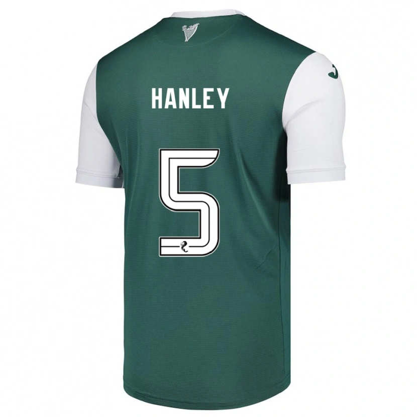 Danxen Kinder Grant Hanley #5 Grün Weiß Heimtrikot Trikot 2025/26 T-Shirt