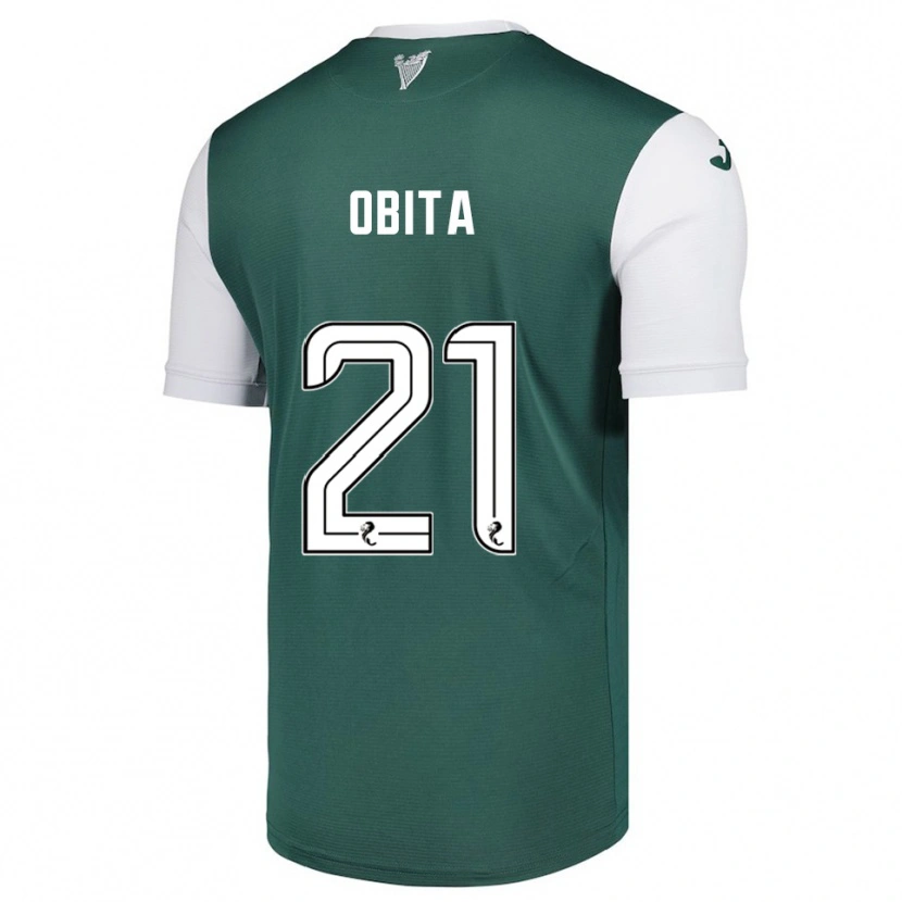 Danxen Kinder Jordan Obita #21 Grün Weiß Heimtrikot Trikot 2025/26 T-Shirt