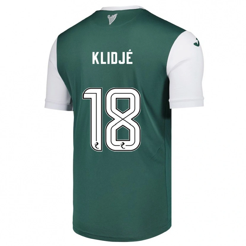 Danxen Kinder Thibault Klidjé #18 Grün Weiß Heimtrikot Trikot 2025/26 T-Shirt