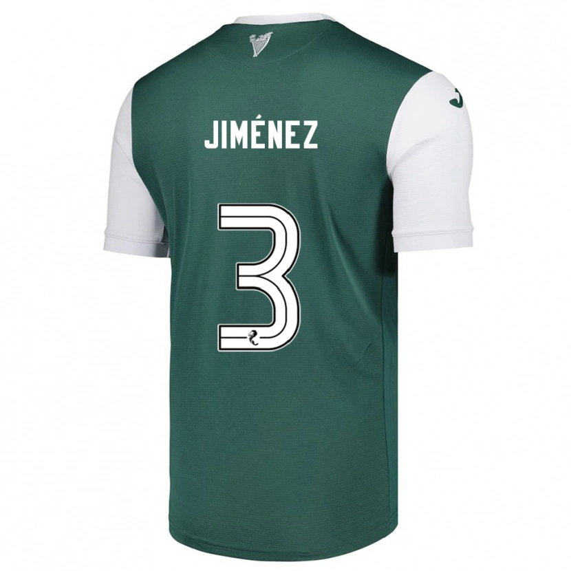 Danxen Kinder Logan Jiménez #3 Grün Weiß Heimtrikot Trikot 2025/26 T-Shirt