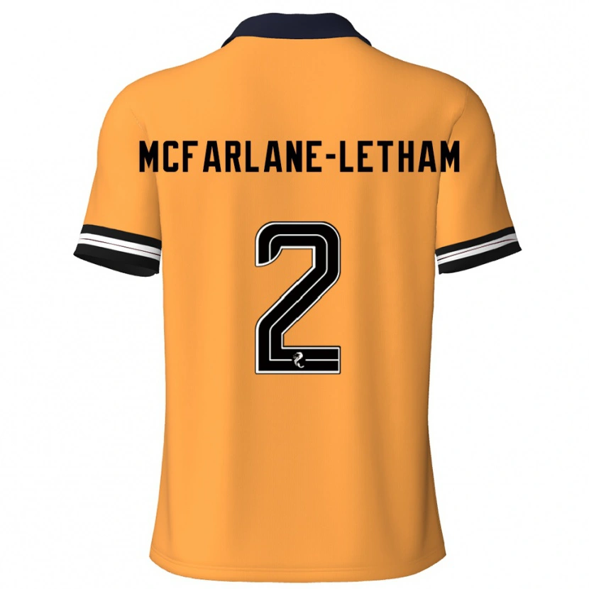 Danxen Kinder Jay Mcfarlane-Letham #2 Gelb Schwarz Heimtrikot Trikot 2025/26 T-Shirt