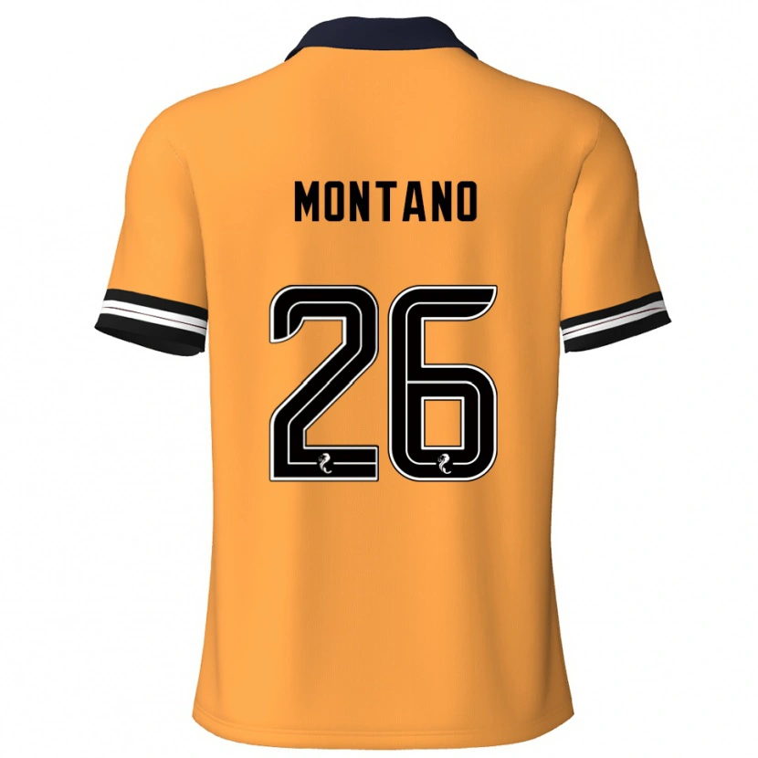 Danxen Kinder Cristian Montano #26 Gelb Schwarz Heimtrikot Trikot 2025/26 T-Shirt