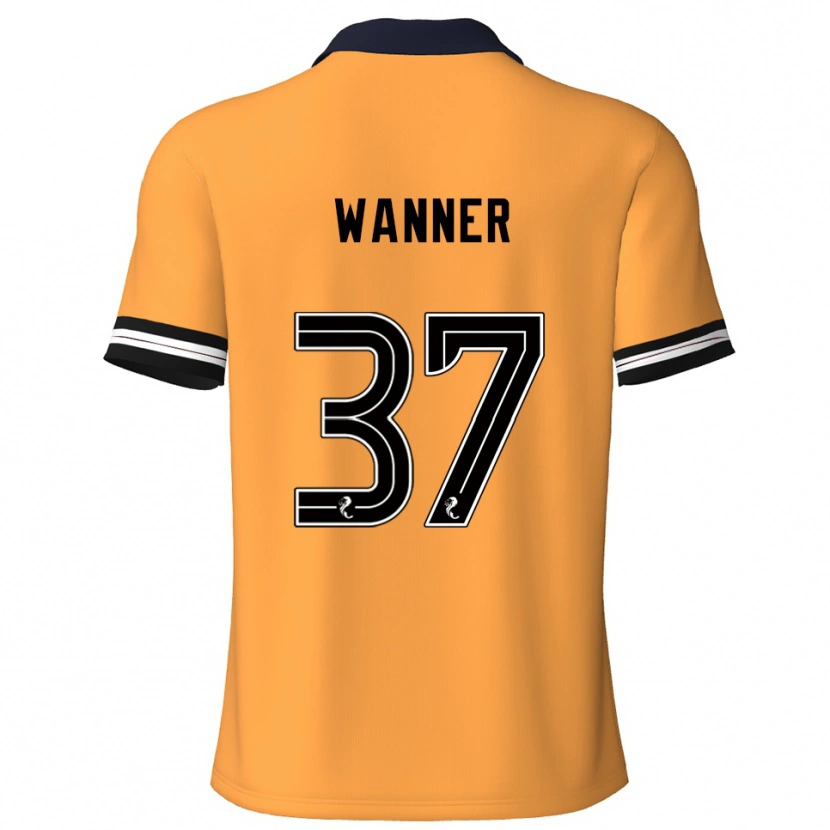 Danxen Kinder Jannik Wanner #37 Gelb Schwarz Heimtrikot Trikot 2025/26 T-Shirt