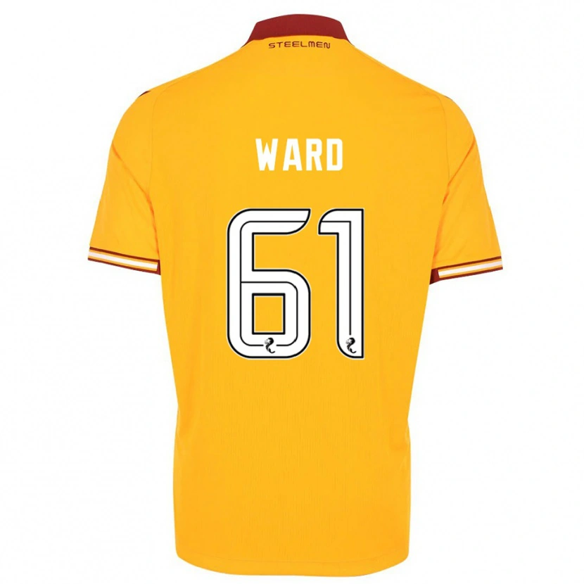 Danxen Kinder Calum Ward #61 Gelb Burgunderrot Heimtrikot Trikot 2025/26 T-Shirt