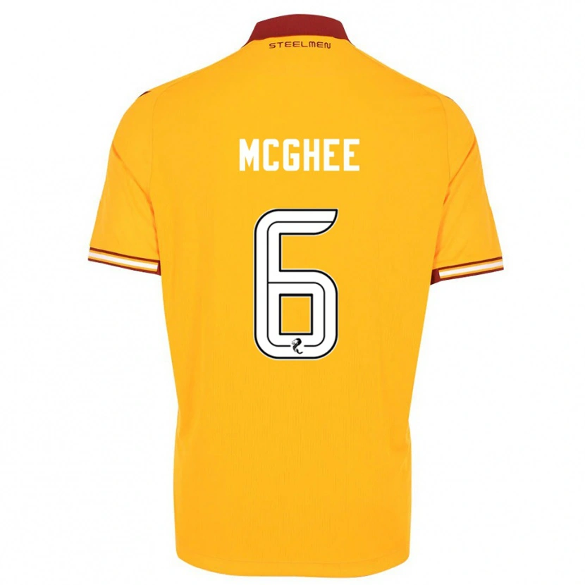 Danxen Kinder Jordan Mcghee #6 Gelb Burgunderrot Heimtrikot Trikot 2025/26 T-Shirt
