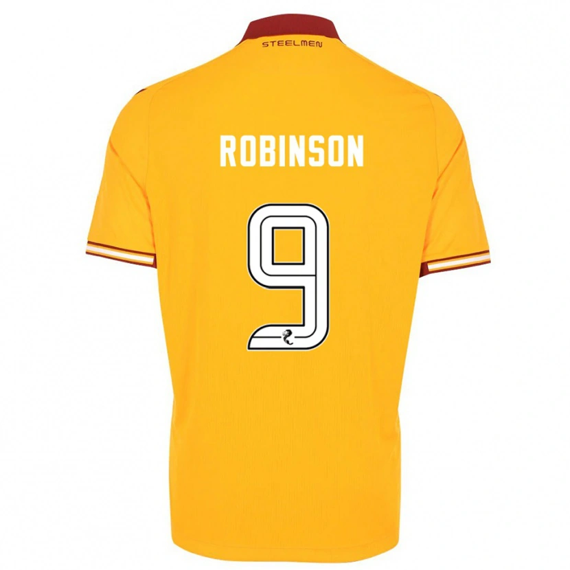 Danxen Kinder Zach Robinson #9 Gelb Burgunderrot Heimtrikot Trikot 2025/26 T-Shirt
