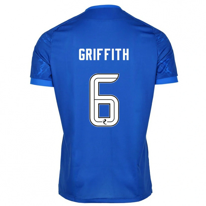 Danxen Kinder Víctor Griffith #6 Blau Weiß Heimtrikot Trikot 2025/26 T-Shirt