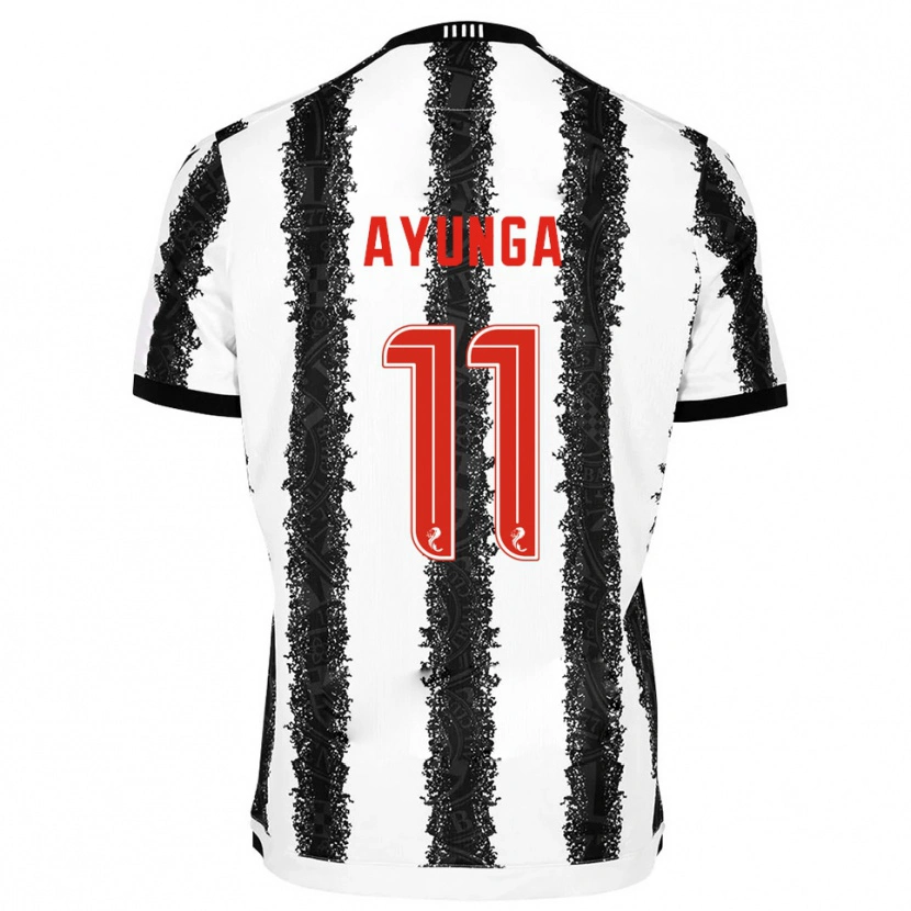 Danxen Kinder Jonah Ayunga #11 Weiß Schwarz Heimtrikot Trikot 2025/26 T-Shirt