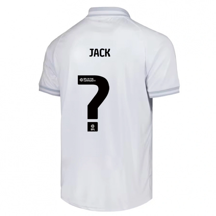 Danxen Kinder Jack Woodcock #0 Weiß Grau Schwarz Auswärtstrikot Trikot 2025/26 T-Shirt