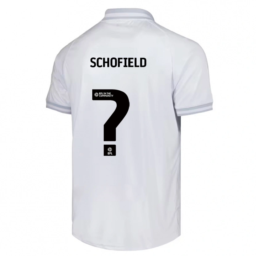 Danxen Kinder Eden Schofield #0 Weiß Grau Schwarz Auswärtstrikot Trikot 2025/26 T-Shirt