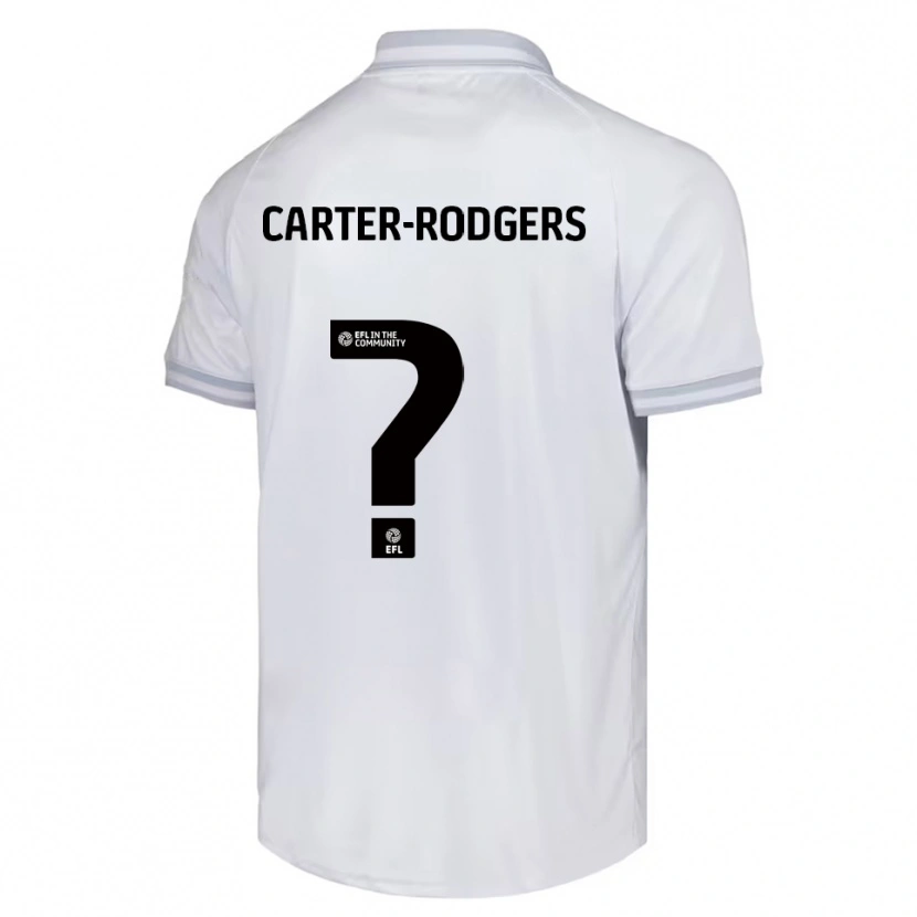 Danxen Kinder Trent Carter-Rodgers #0 Weiß Grau Schwarz Auswärtstrikot Trikot 2025/26 T-Shirt