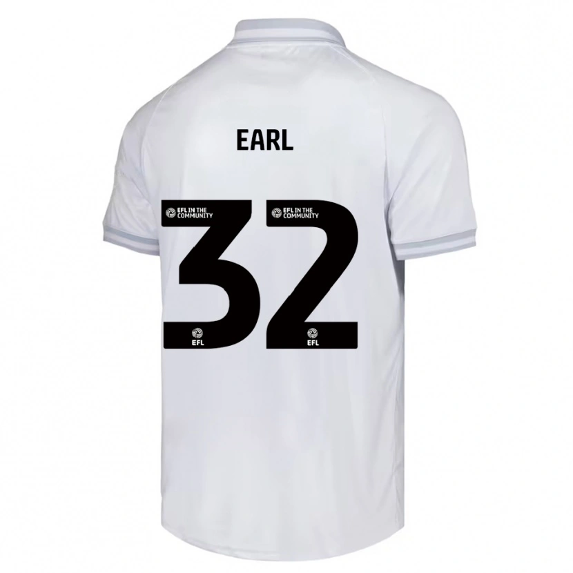 Danxen Kinder Josh Earl #32 Weiß Grau Schwarz Auswärtstrikot Trikot 2025/26 T-Shirt