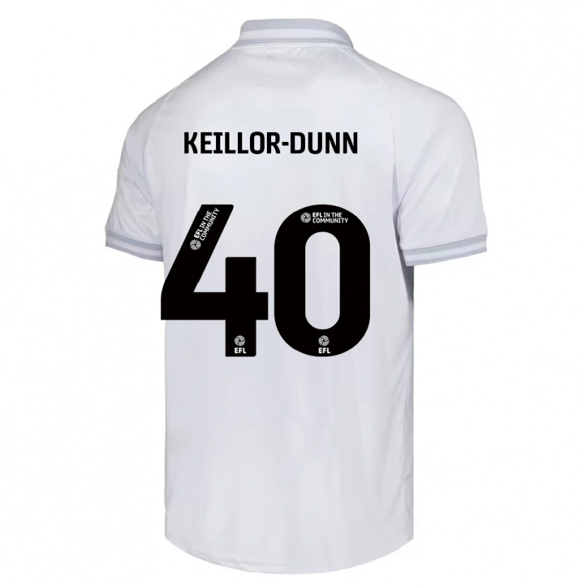 Danxen Kinder Davis Keillor-Dunn #40 Weiß Grau Schwarz Auswärtstrikot Trikot 2025/26 T-Shirt