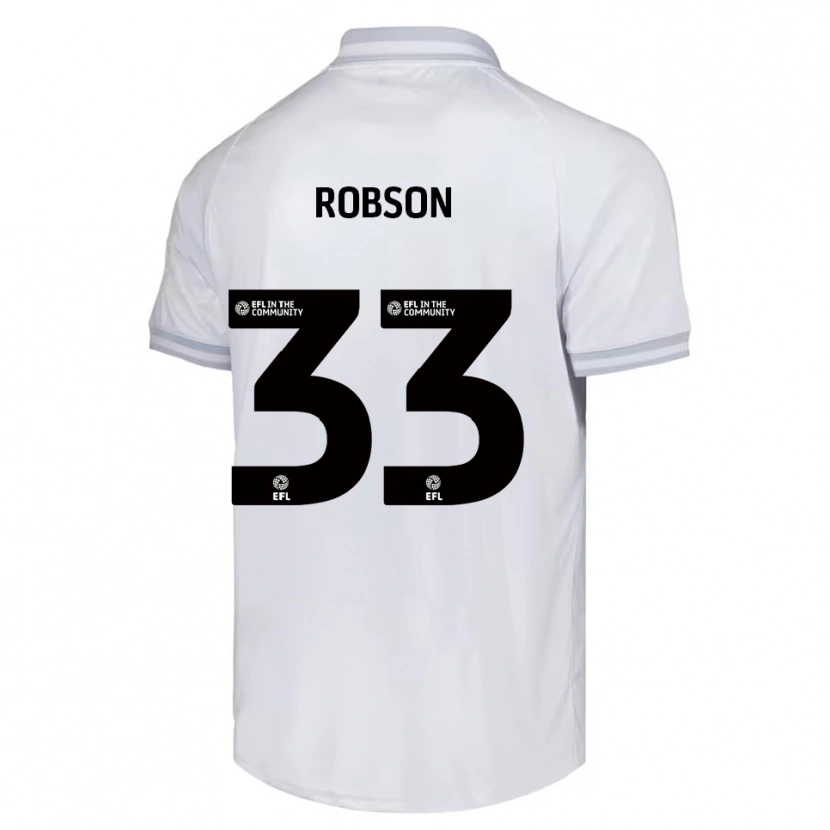 Danxen Kinder Robson Woodcock #33 Weiß Grau Schwarz Auswärtstrikot Trikot 2025/26 T-Shirt