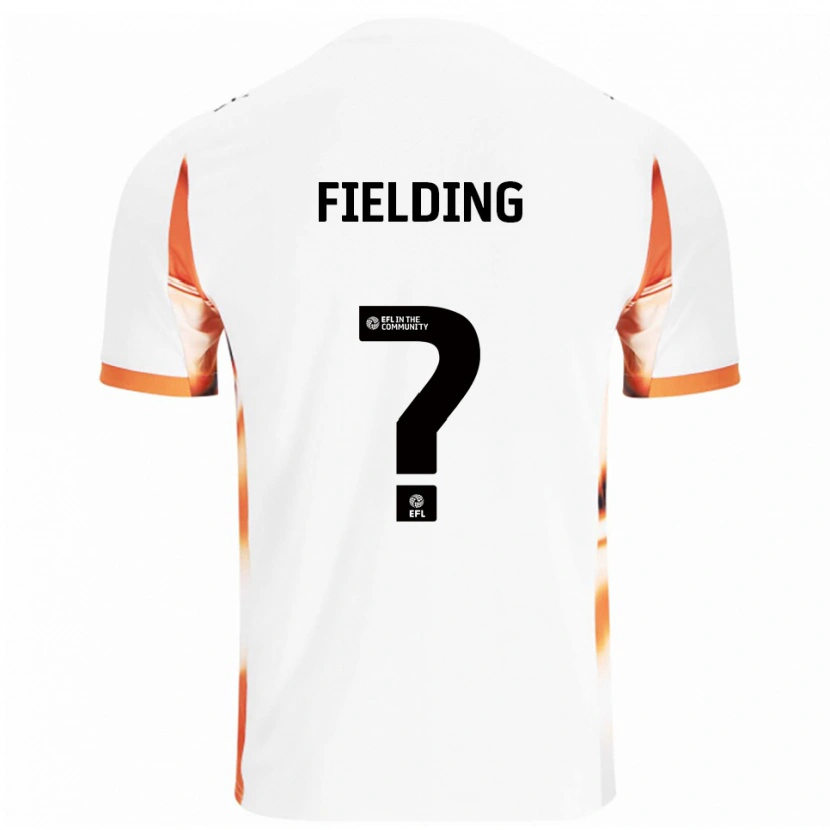 Danxen Kinder Leah Fielding #0 Weiß Orange Schwarz Auswärtstrikot Trikot 2025/26 T-Shirt
