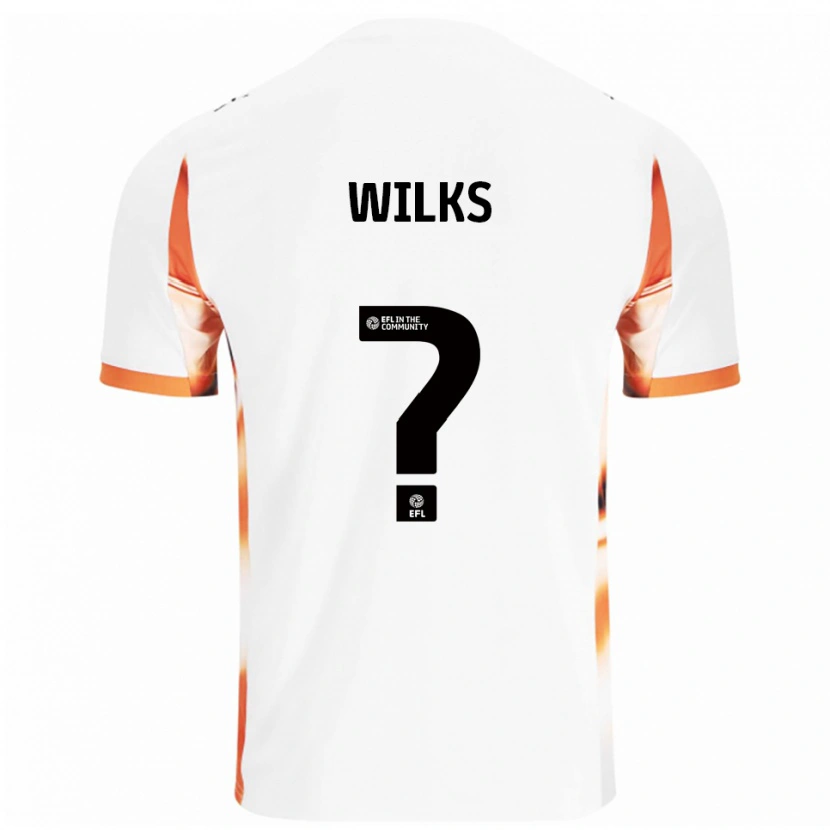 Danxen Kinder Rebecca Wilks #0 Weiß Orange Schwarz Auswärtstrikot Trikot 2025/26 T-Shirt