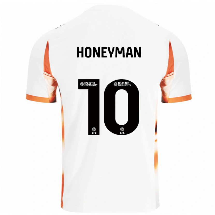 Danxen Kinder George Honeyman #10 Weiß Orange Schwarz Auswärtstrikot Trikot 2025/26 T-Shirt