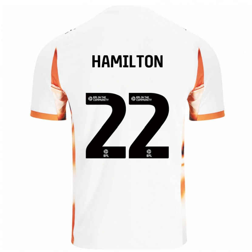 Danxen Kinder Cj Hamilton #22 Weiß Orange Schwarz Auswärtstrikot Trikot 2025/26 T-Shirt