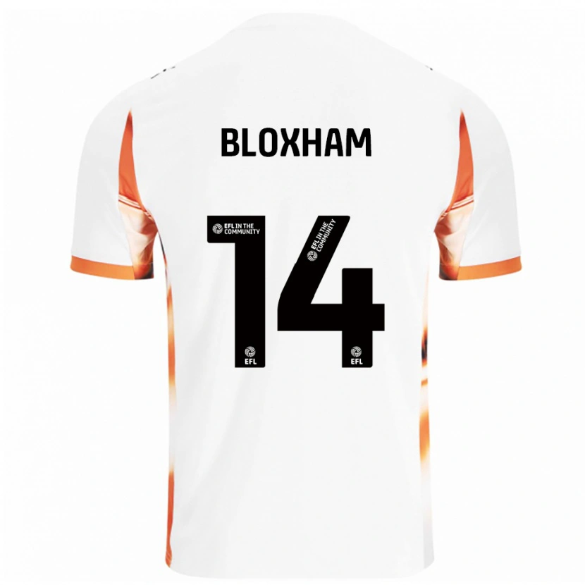 Danxen Kinder Tom Bloxham #14 Weiß Orange Schwarz Auswärtstrikot Trikot 2025/26 T-Shirt