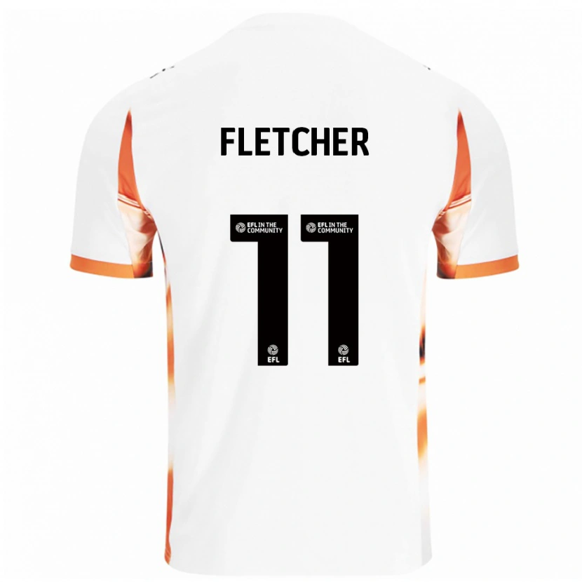 Danxen Kinder Ashley Fletcher #11 Weiß Orange Schwarz Auswärtstrikot Trikot 2025/26 T-Shirt