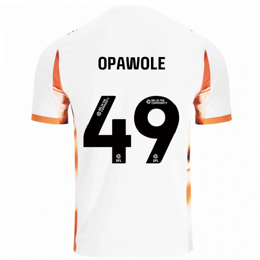 Danxen Kinder Johnson Opawole #49 Weiß Orange Schwarz Auswärtstrikot Trikot 2025/26 T-Shirt