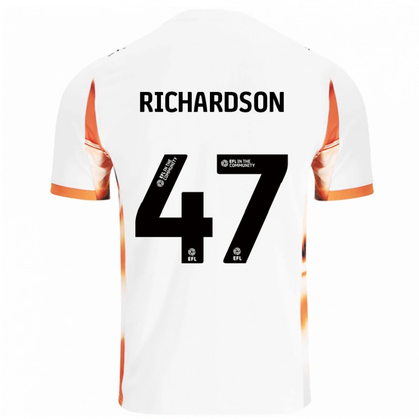 Danxen Kinder Jack Richardson #47 Weiß Orange Schwarz Auswärtstrikot Trikot 2025/26 T-Shirt