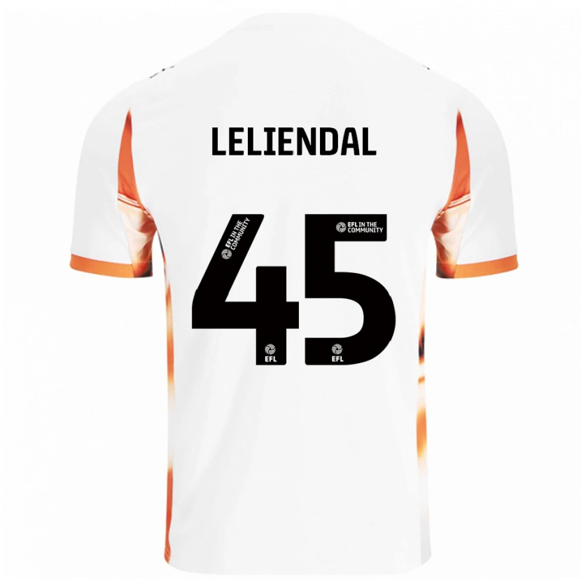 Danxen Kinder Ky-Mani Leliendal #45 Weiß Orange Schwarz Auswärtstrikot Trikot 2025/26 T-Shirt