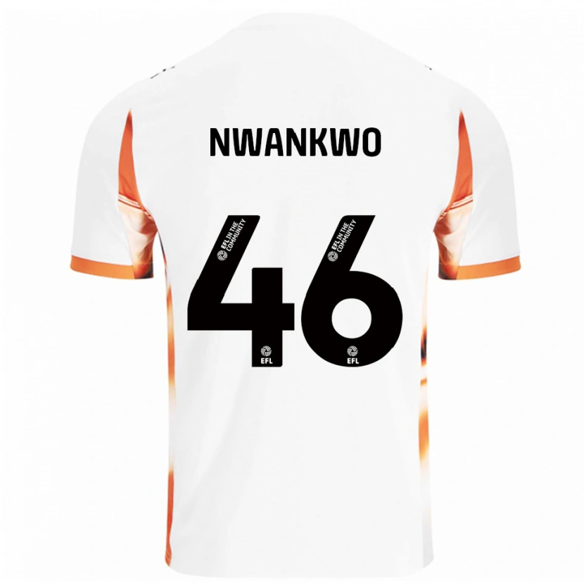 Danxen Kinder Oluchukwu Nwankwo #46 Weiß Orange Schwarz Auswärtstrikot Trikot 2025/26 T-Shirt
