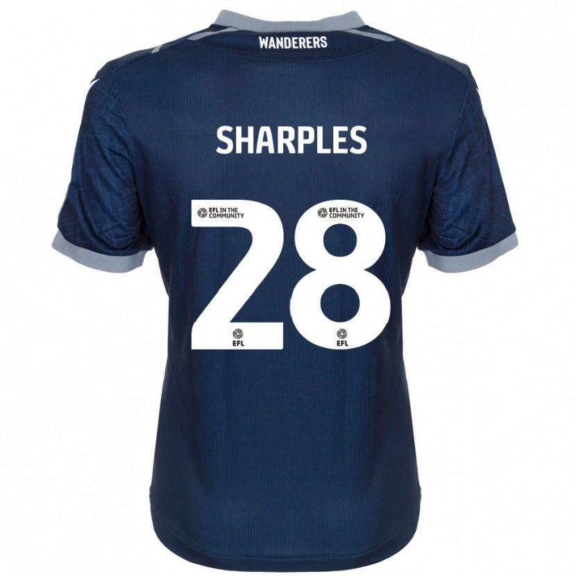 Danxen Kinder Sonny Sharples-Ahmed #28 Marine Grau Auswärtstrikot Trikot 2025/26 T-Shirt