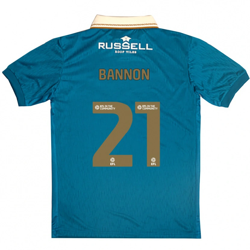 Danxen Kinder Alex Bannon #21 Himmelblau Weiß Auswärtstrikot Trikot 2025/26 T-Shirt