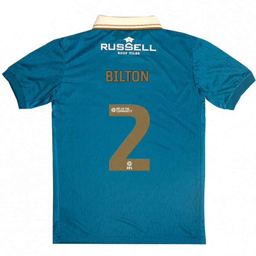 Danxen Kinder Kye Bilton #2 Himmelblau Weiß Auswärtstrikot Trikot 2025/26 T-Shirt