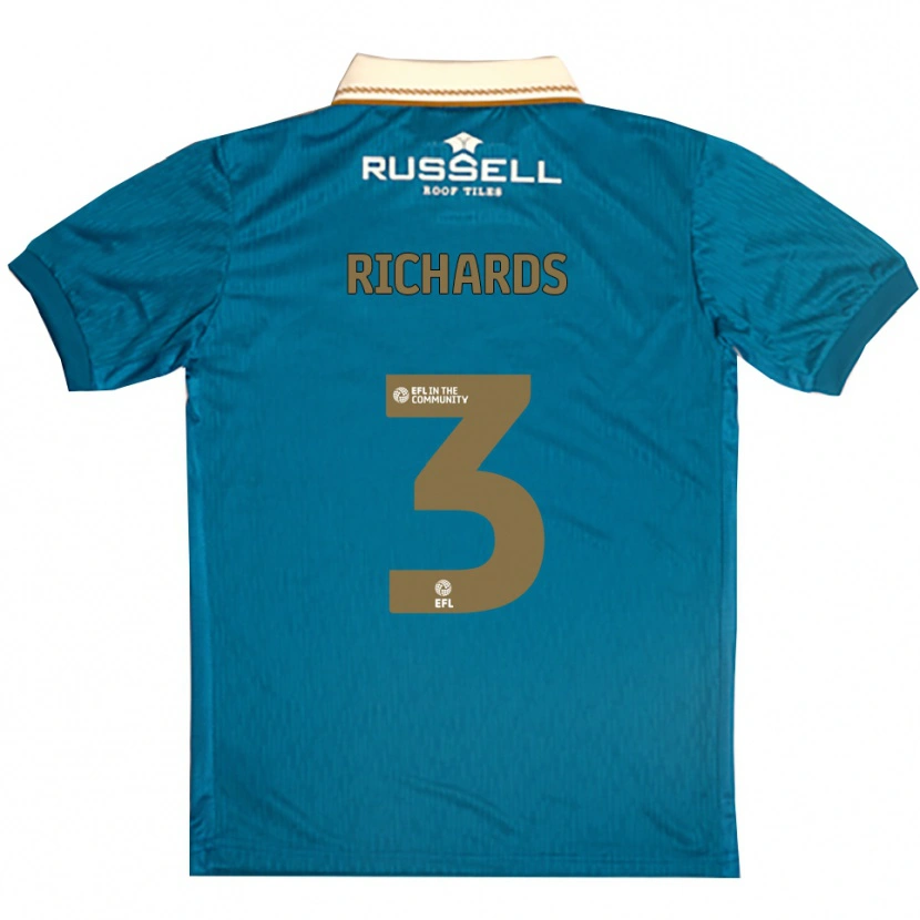 Danxen Kinder Sophie Richards #3 Himmelblau Weiß Auswärtstrikot Trikot 2025/26 T-Shirt