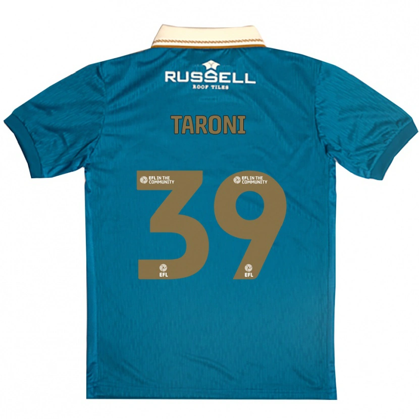 Danxen Kinder Josh Taroni #39 Himmelblau Weiß Auswärtstrikot Trikot 2025/26 T-Shirt