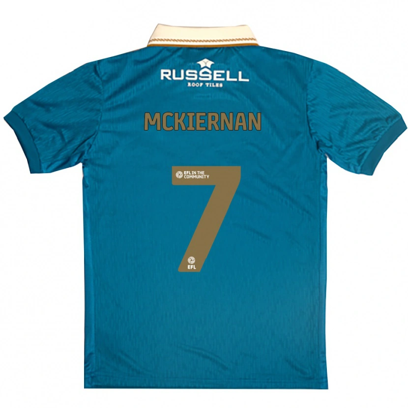 Danxen Kinder Jj Mckiernan #7 Himmelblau Weiß Auswärtstrikot Trikot 2025/26 T-Shirt