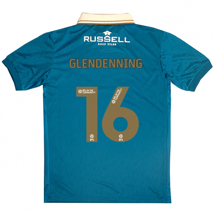 Danxen Kinder Cloe Glendenning #16 Himmelblau Weiß Auswärtstrikot Trikot 2025/26 T-Shirt