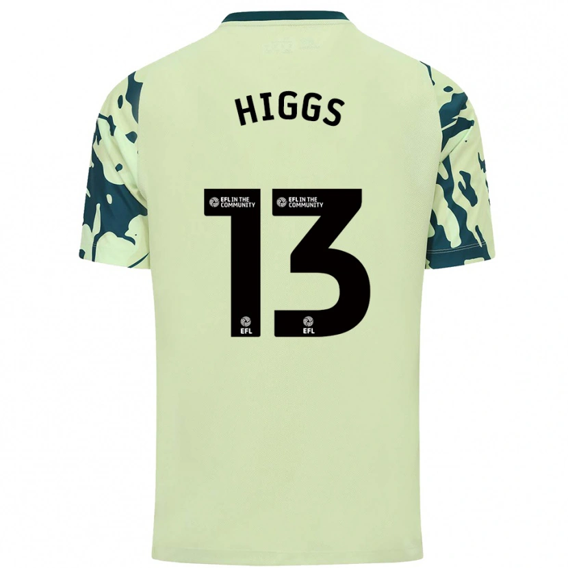Danxen Kinder Daniel Higgs #13 Dunkelgrün Auswärtstrikot Trikot 2025/26 T-Shirt