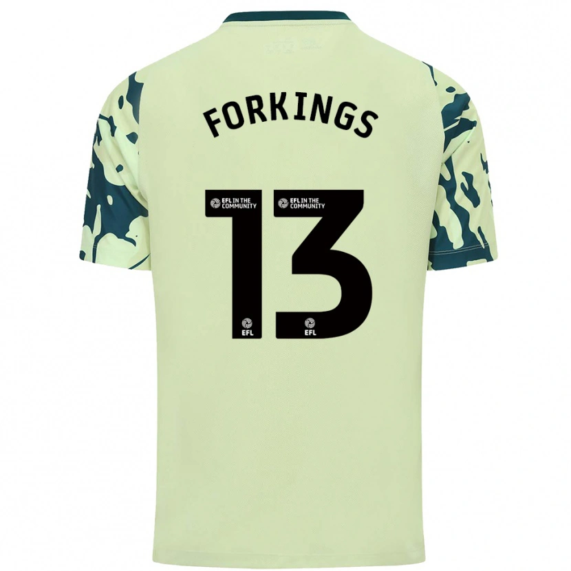 Danxen Kinder Amelia Forkings #13 Dunkelgrün Auswärtstrikot Trikot 2025/26 T-Shirt