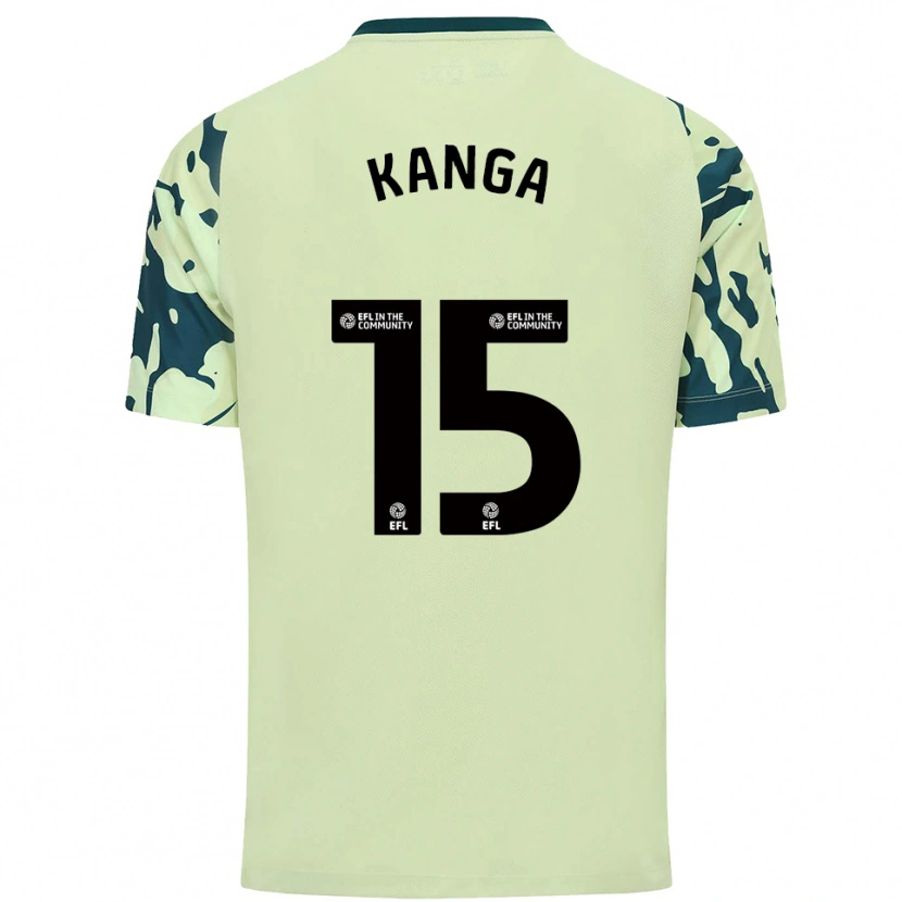 Danxen Kinder Wilfried Kanga #15 Dunkelgrün Auswärtstrikot Trikot 2025/26 T-Shirt