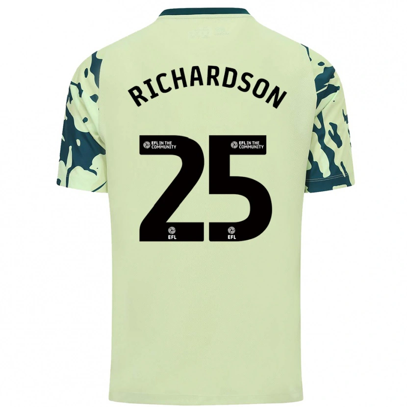 Danxen Kinder Tija Richardson #25 Dunkelgrün Auswärtstrikot Trikot 2025/26 T-Shirt