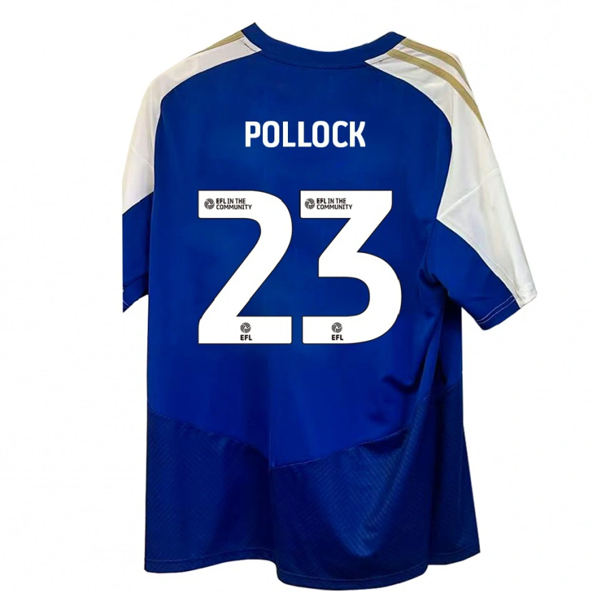 Danxen Kinder Amber Pollock #23 Blau Weiß Gold Auswärtstrikot Trikot 2025/26 T-Shirt