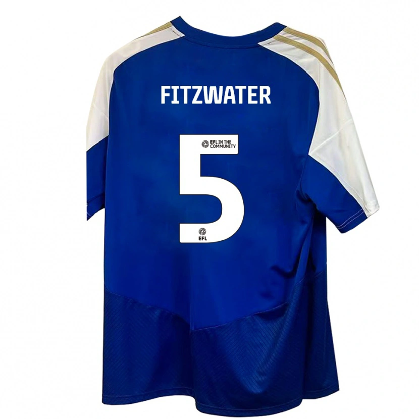 Danxen Kinder Jack Fitzwater #5 Blau Weiß Gold Auswärtstrikot Trikot 2025/26 T-Shirt