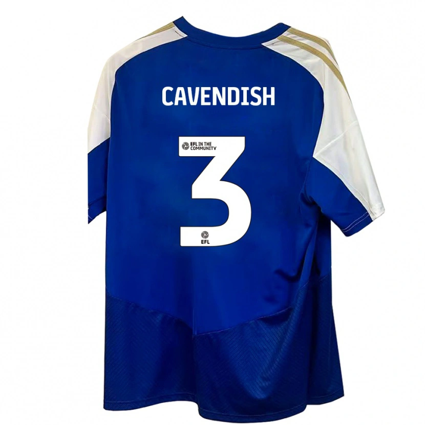 Danxen Kinder Jacca Cavendish #3 Blau Weiß Gold Auswärtstrikot Trikot 2025/26 T-Shirt