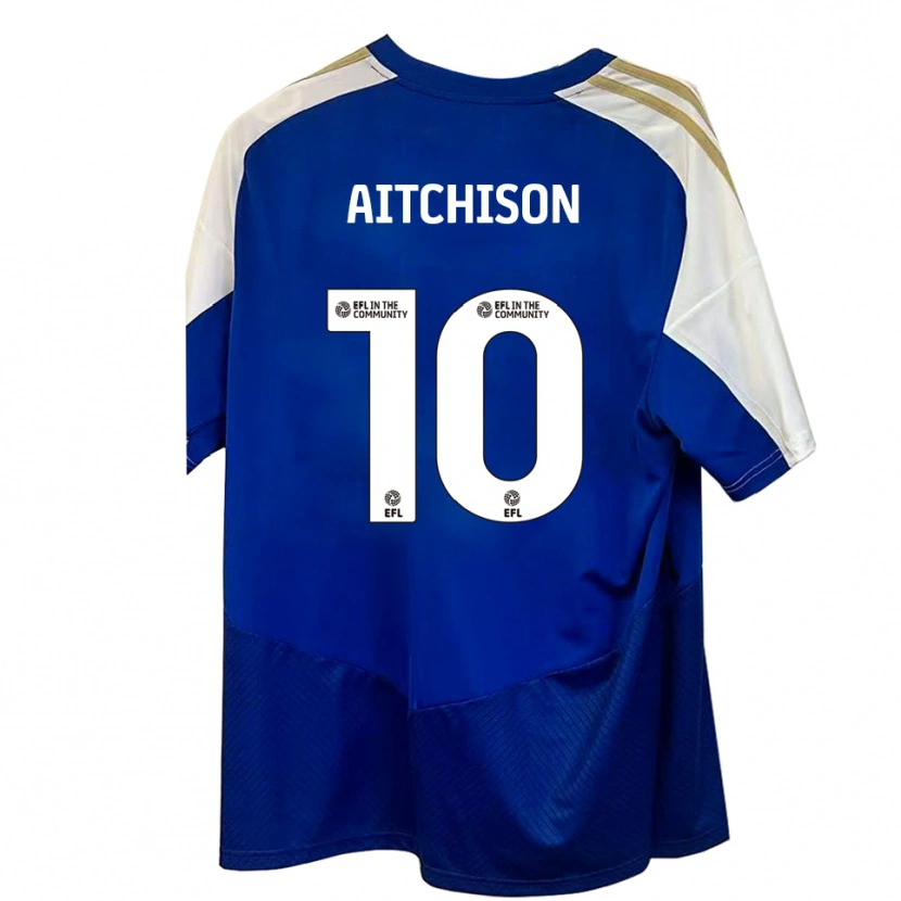 Danxen Kinder Jack Aitchison #10 Blau Weiß Gold Auswärtstrikot Trikot 2025/26 T-Shirt