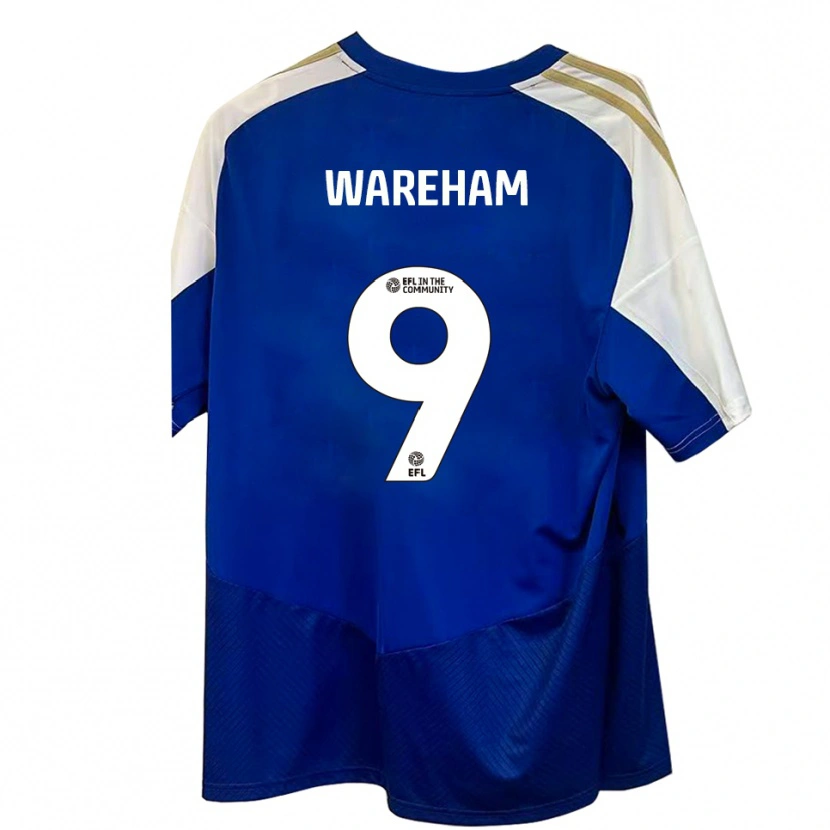 Danxen Kinder Jayden Wareham #9 Blau Weiß Gold Auswärtstrikot Trikot 2025/26 T-Shirt
