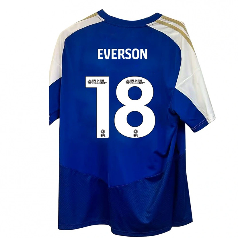Danxen Kinder Beth Everson #18 Blau Weiß Gold Auswärtstrikot Trikot 2025/26 T-Shirt
