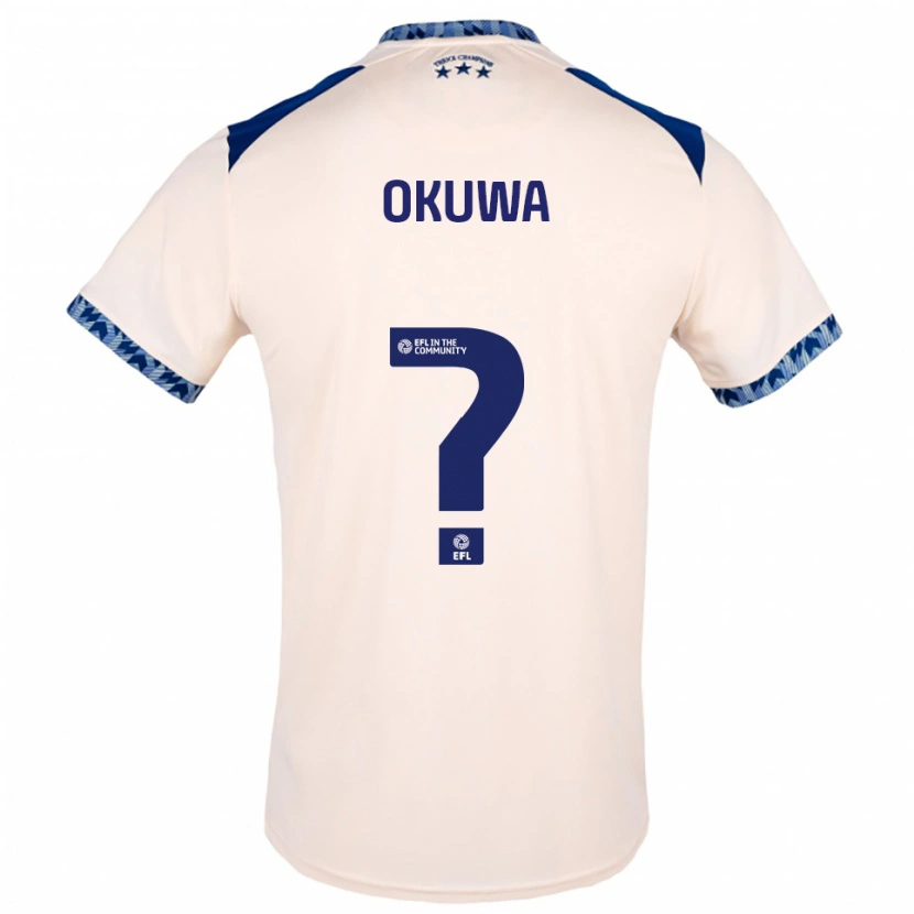 Danxen Kinder Temi Okuwa #0 Creme Marine Auswärtstrikot Trikot 2025/26 T-Shirt